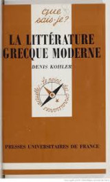 La litterature grecque moderne