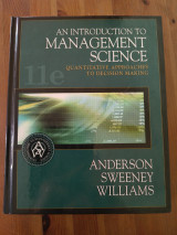 An introduction to management science: quantitative approaches to decision making