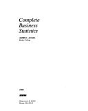 Complete Business Statistics