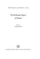 The Ptolemaic Papyri of Homer