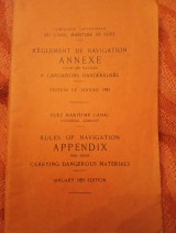 Reglements de navigatinon annexe pour les navires a cargaisons dangereuses / Rules of navigation appendix for ships carrying dangerous materials