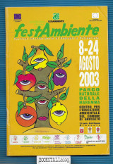 FestAmbiente 8-24 Agosto 2003 : Festival Internazionale di Ecologia & Solidarieta