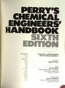 Perry's Chemical Engineers' Handbook