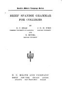Brief Spanish Grammar for Colleges