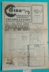 Australian 100th Anarchist Centenary Celebrations : Melbourne Australia