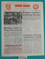 Union News vol. 36 No. 2 : United Electrical, Radio & Machine Workers of America (U E)