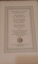 The Scarlet letter - The history of Herodotus - Utilitarianism and on liberty - The Sonnets