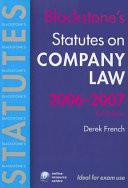 Blackstone's Statutes on Company Law 2006-2007