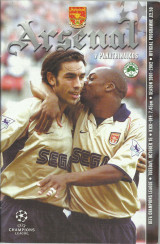 Άρσεναλ – Παναθηναϊκός – 2001-2002 UEFA Champions League - Πρόγραμμα Αγώνα – Arsenal - ΠΑΟ Match Program