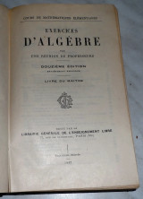 Exercices d algebre 1947 une reunion de professeurs
