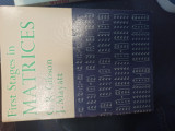 First Stages in Matrices [by] G.R. Gibson and J. Mayatt