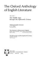 The Oxford Anthology of English Literature