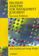 Decision Analysis for Management Judgment