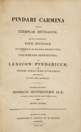 Pindari Carmina & Lexicon Pindaricum (1821) – Henry Huntingford, Λονδίνο