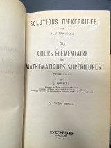Solutions d'exercices du Cours élémentaire de mathématiques supérieures