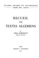 Recueil de textes algériens
