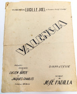 Valencia. Μουσική: Jose Padilla. Στίχοι: Lucien Boyer, Jacques - Charles (Moderne, δεκ. 1920)