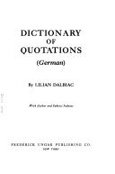 Dictionary of Quotations (German)