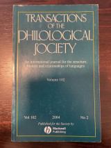 Transactions of the Philological Society - Vol. 102
