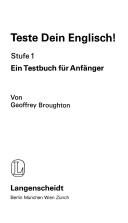 Teste Dein Englisch!. 1. Ein Testbuch für Anfänger