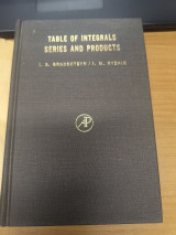 Table of Integrals Series and Products