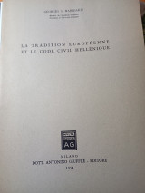 La Tradition européenne et le code civil hellénique
