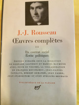 Rousseau - Oeuvres completes III - Du contrat social