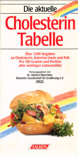 Die aktuelle Cholesterintabelle