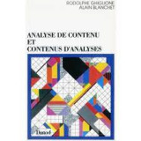 Analyse de contenu et contenus d'analyses
