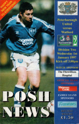 Matchday Peterborough vs Watford 01.01.97
