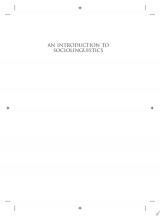 An Introduction to Sociolinguistics
