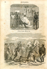 Πανδώρα (15 Μαίου 1861, τόμ. ΙΒ, φ. 268) - Γκραβούρες 1) Πώληση δούλων, 2) Μονομαχία με μαστίγιο