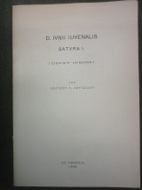 D. Ivnii Iuvenalis Satvra I. (εισαγωγή - κείμενον)