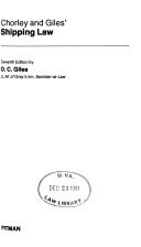 Chorley and Giles' Shipping Law