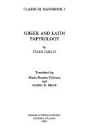 Greek and Latin Papyrology