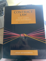 Contract law - text, cases and materials