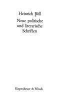 Neue politische und literarische Schriften