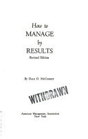 How to Manage by Results