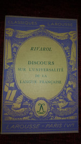 Discours sur l'universalite de la langue francaise