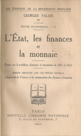 L'Etat, les finances et la monnaie
