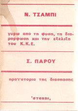 Γύρω από τη φύση, τη διαμόρφωση και την εξέλιξη του Κ.Κ.Ε. - Προϊστορία της διάσπασης