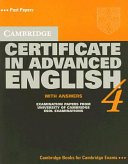 Cambridge Certificate in Advanced English 4 Student's Book with answers